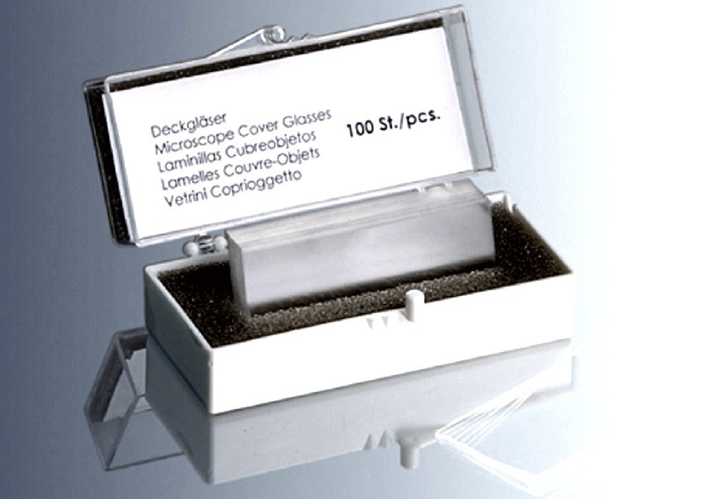 Marienfeld Cover Slip, 22x 60mm, Thickness No. 1 (0.13 - 0.16mm), Borosilicate Glass 3.3, pkt/100
