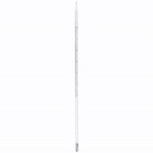 Thermometer, Glass, Mercury,  -10 to 50degC, resolution 1.0 degC, 300 mm length, each