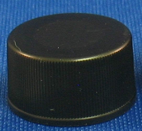 FINNERAN-15-425mm Black Polypropylene Solid Top Polypropylene Closure, PTFE/Silicone Septa, 0.065", autoclavable, pkt/100