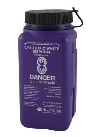 FITTANK™ Cytotoxic Container 1.4 Litre Screw Top with Oval  insert