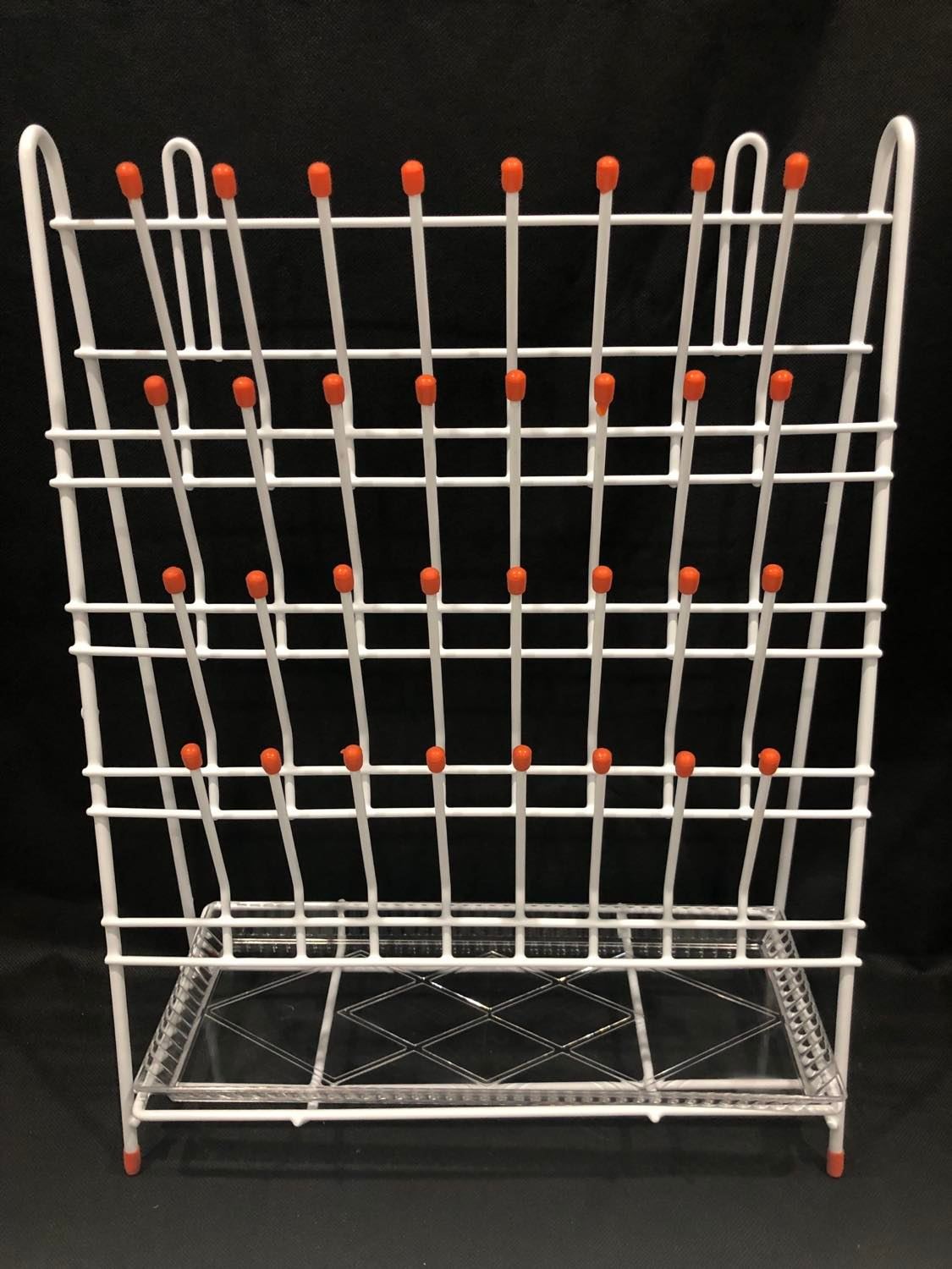 Technos Bench Glassware Draining Rack, 32 Points, 400x300mm, Nylon coated wire